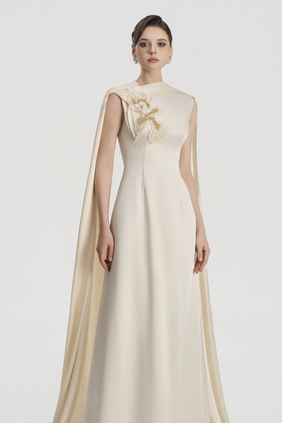 Liliane Cape Sleeve Maxi Dress
