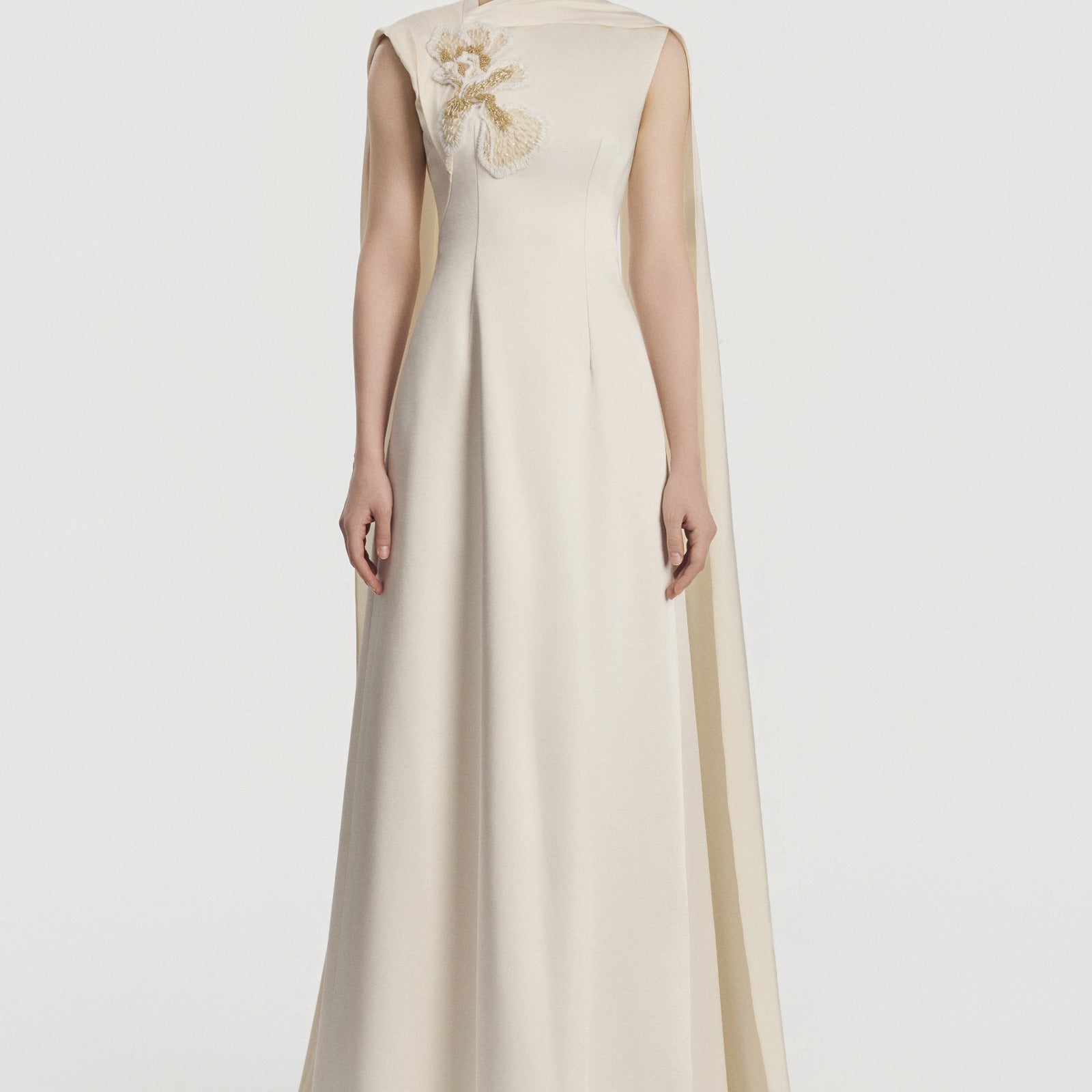 Liliane Cape Sleeve Maxi Dress