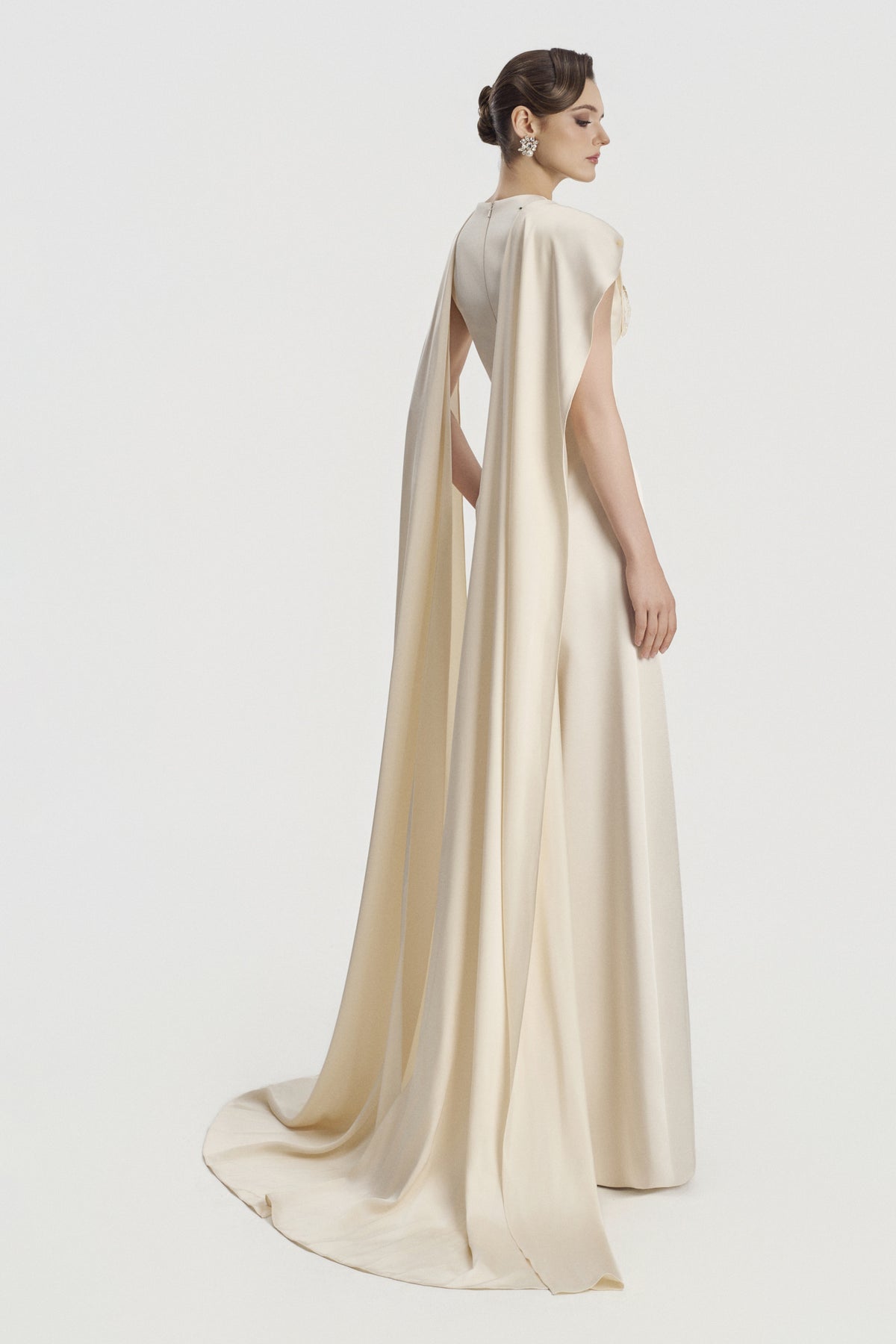 Liliane Cape Sleeve Maxi Dress