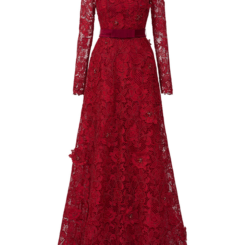 Evara Trapeze Neck Maxi Dress