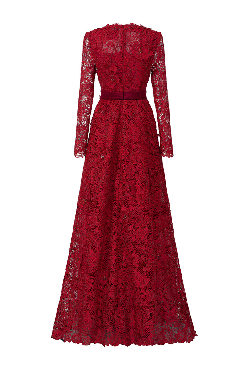 Evara Trapeze Neck Maxi Dress