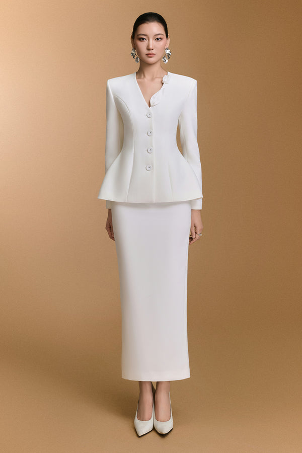 Tulip Peplum Applique Blazer - MEAN BLVD