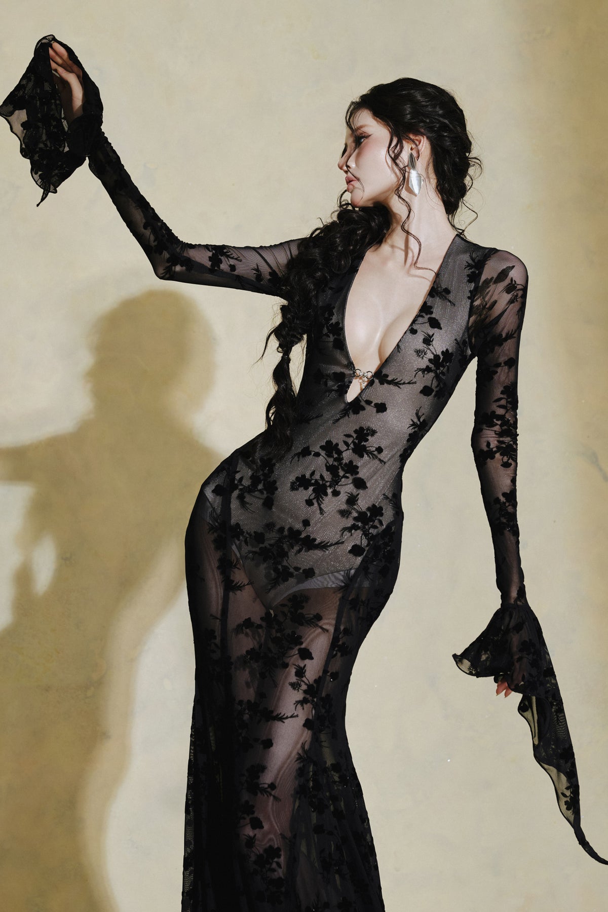 Noire Mermaid Maxi Dress
