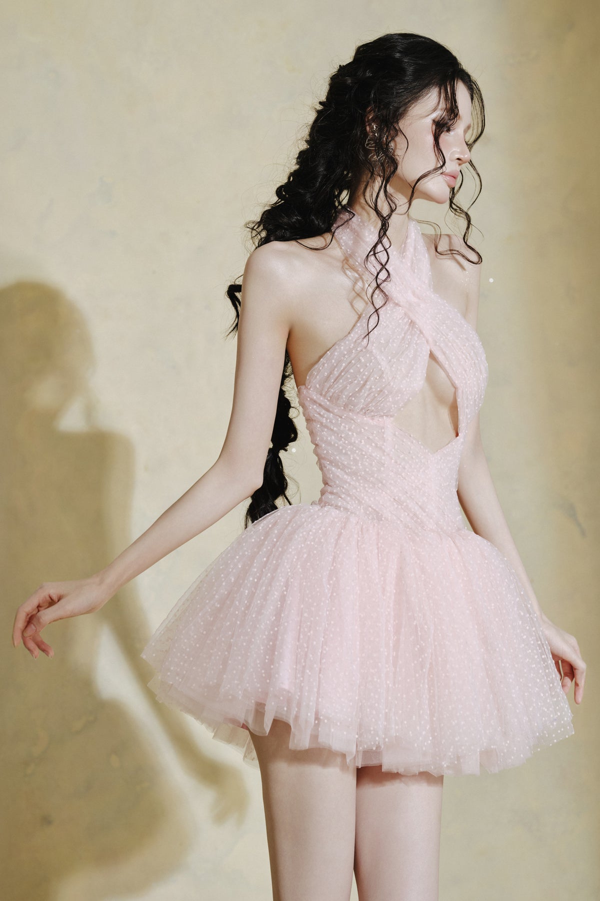 Blush Halter Mini Dress