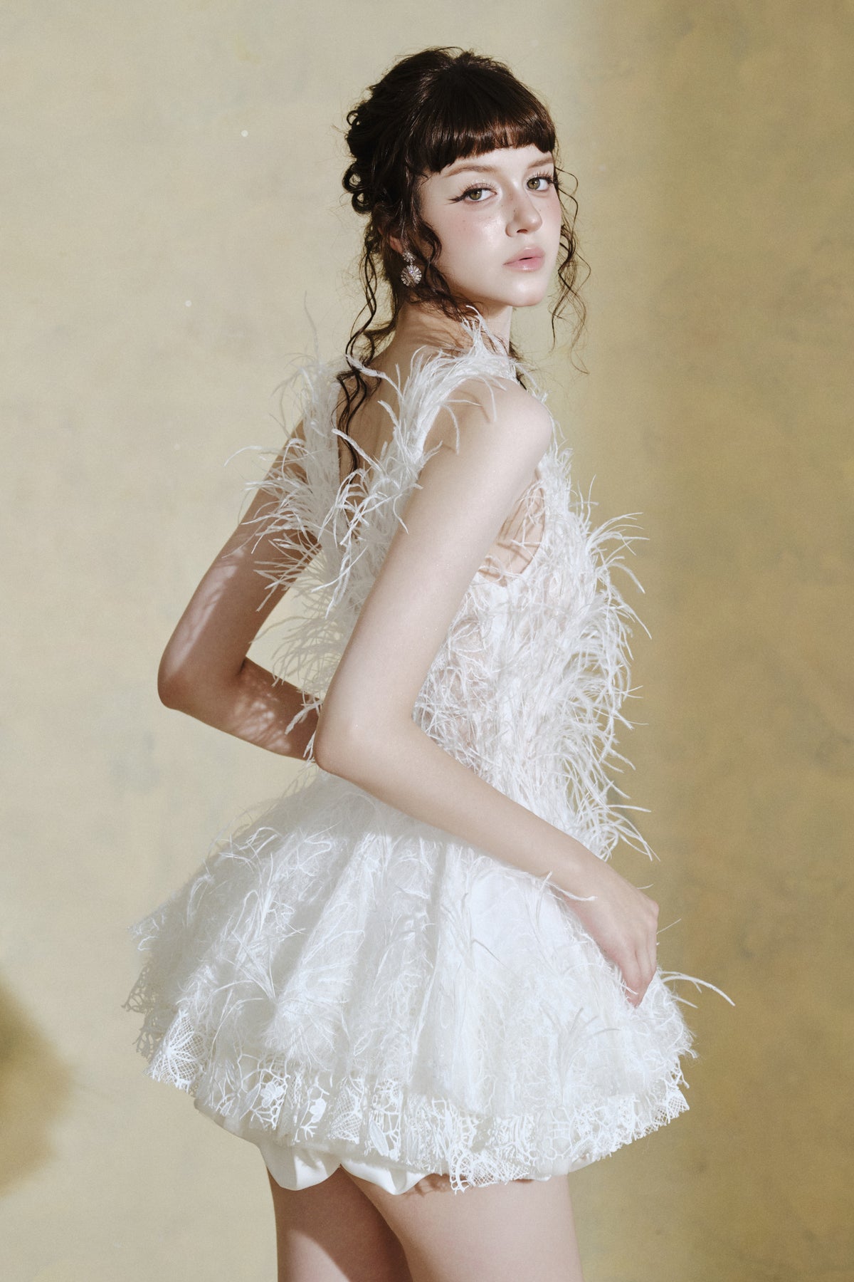 Vogue Feather Mini Dress