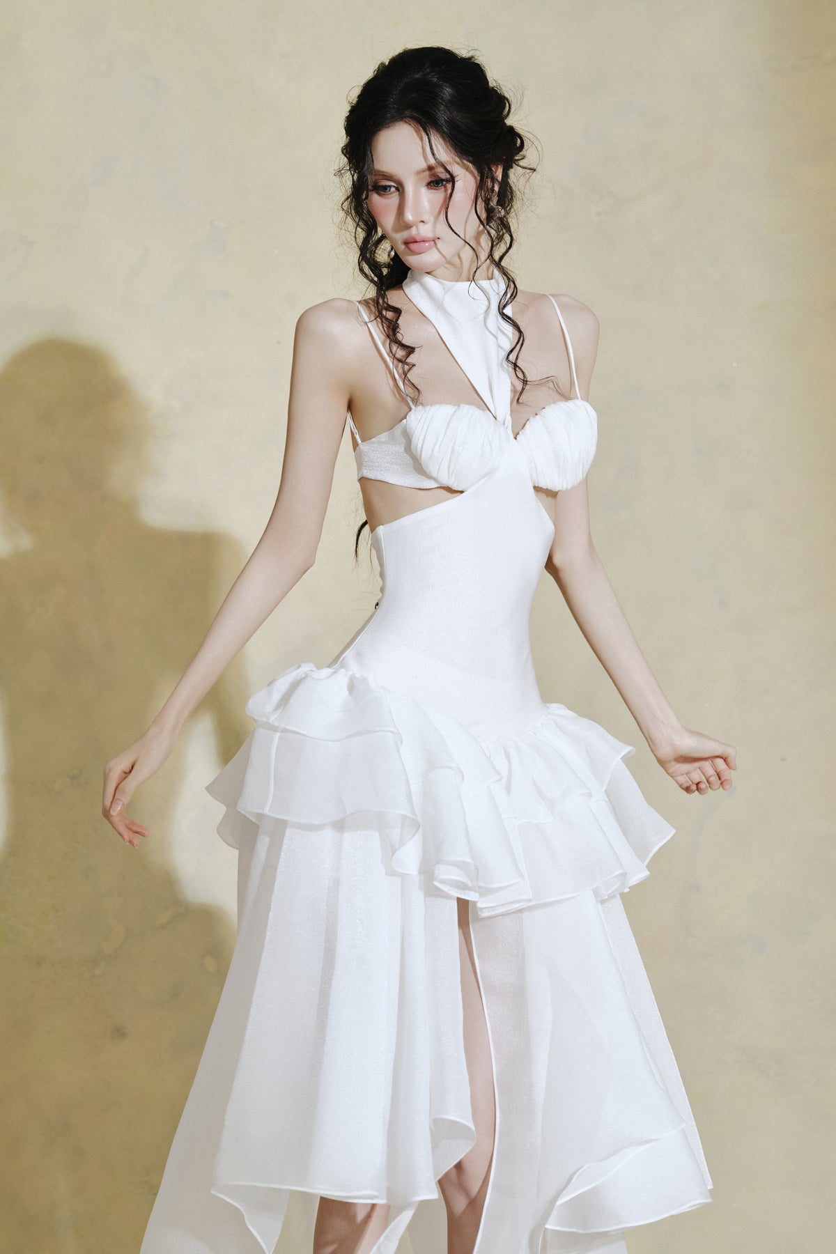 Liora Asymmetric Midi Dress