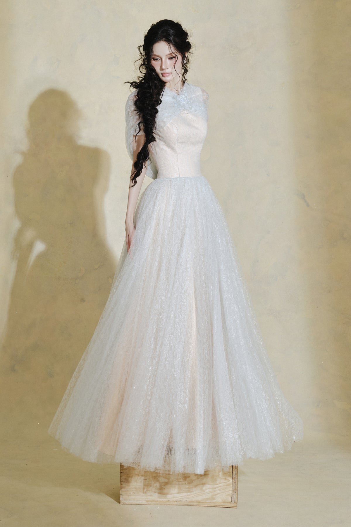 Lina Cape Sleeve Maxi Dress