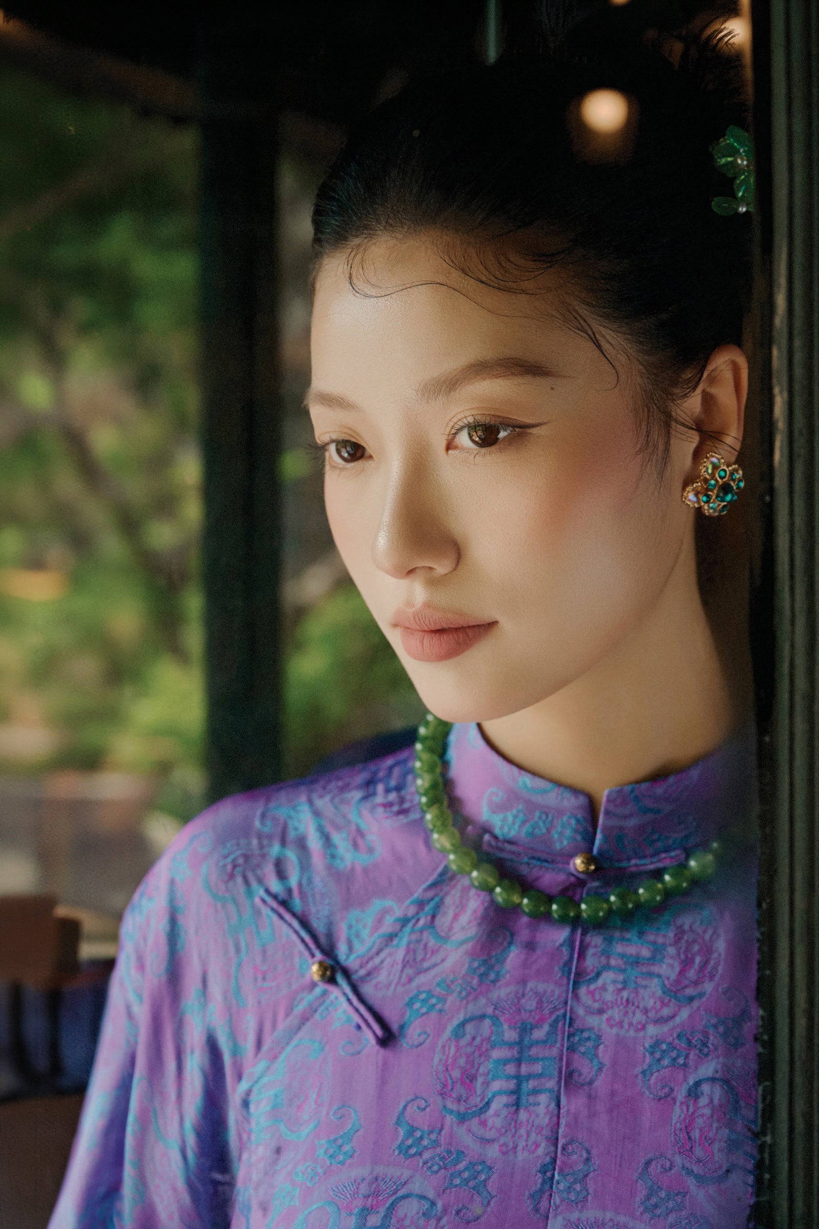 Lam Dien Wide Sleeve Ao Dai Set