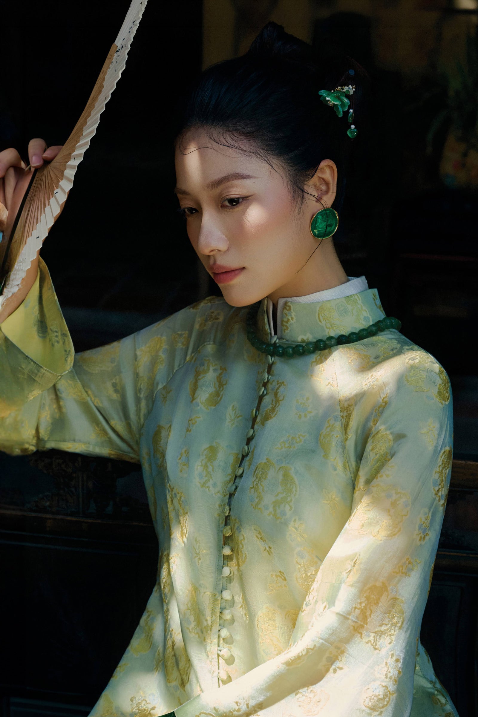 Ha Bich Button Ao Dai Set