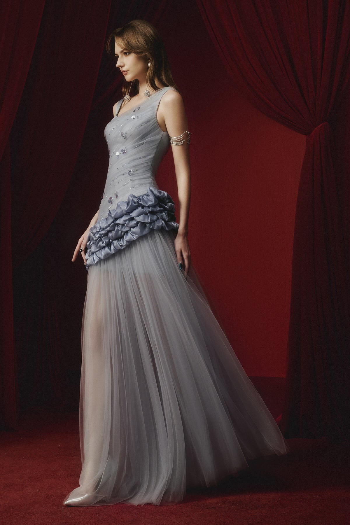 Lavish Asymmetric Maxi Dress