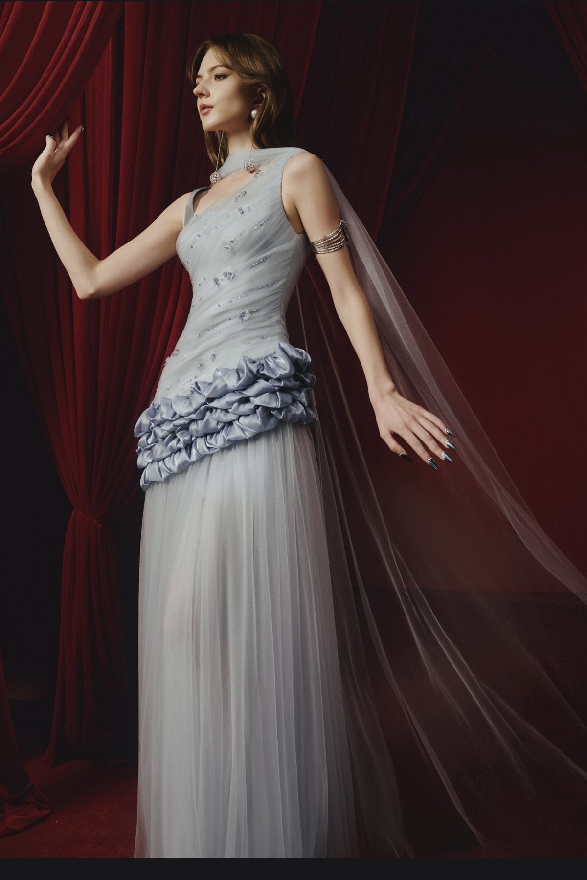 Lavish Asymmetric Maxi Dress