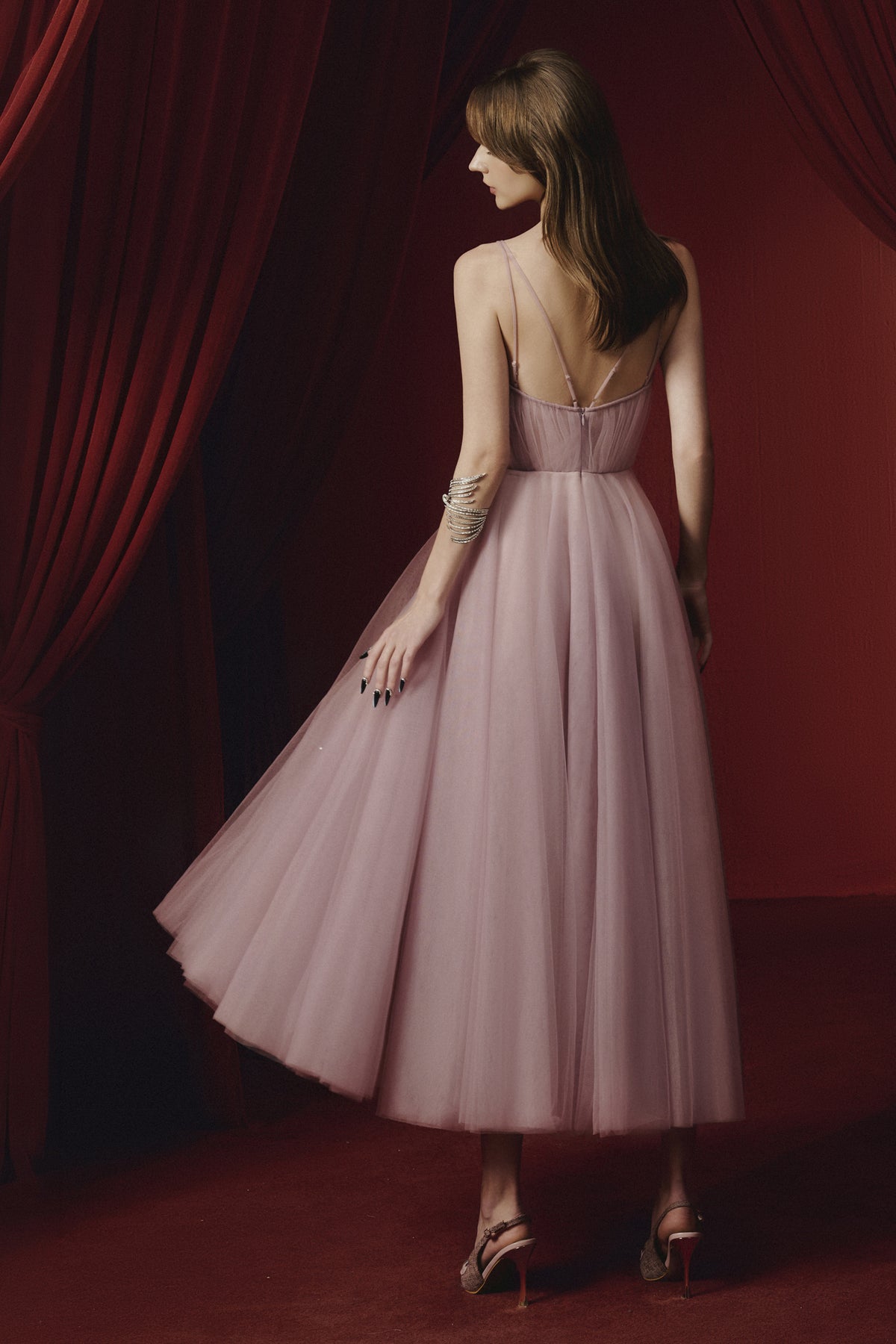 Evelyn Sweetheart Midi Dress