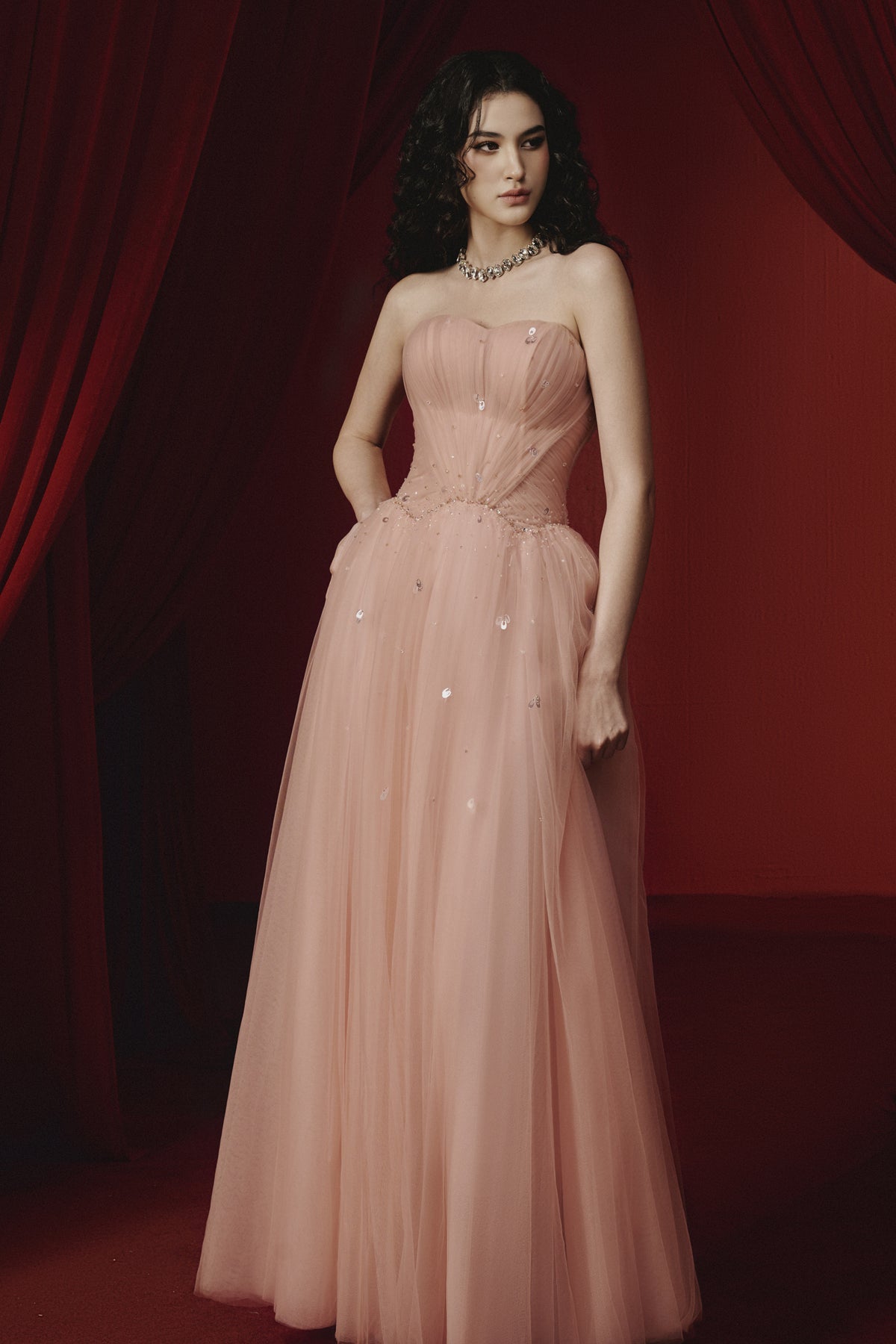 Irene Draped Maxi Dress