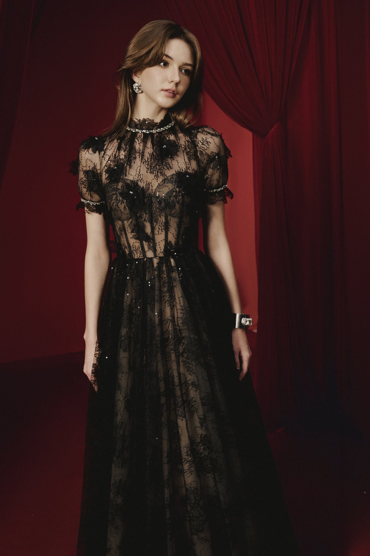 Yedda Puff Sleeve Maxi Dress