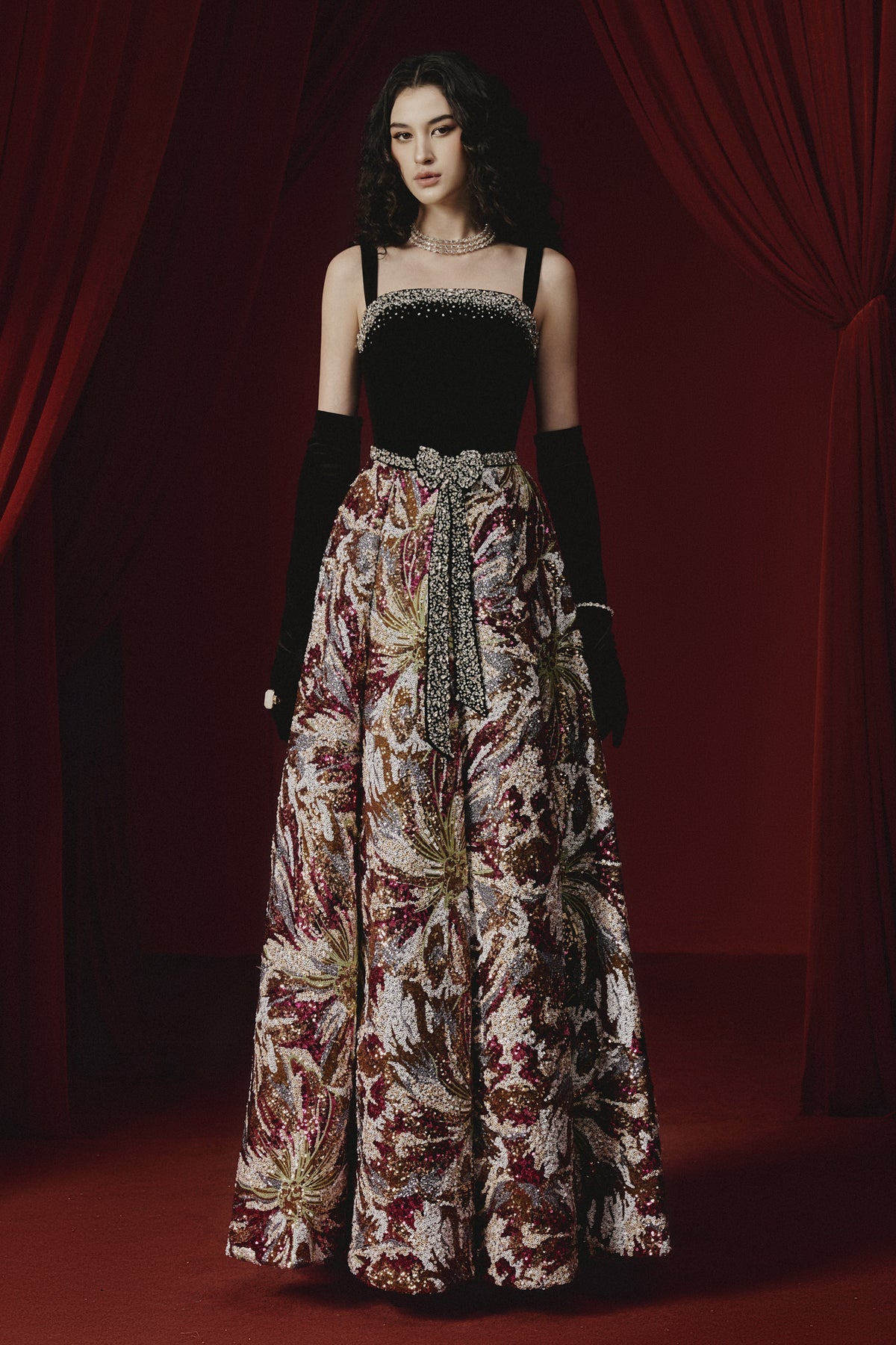 Erian Bead Maxi Dress