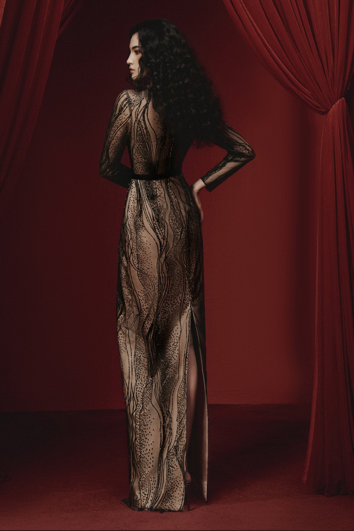 Gleam Round Neck Maxi Dress