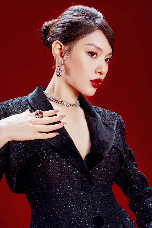 Paparazzi Hourglass Fringed Velvet Tweed Mini Dress