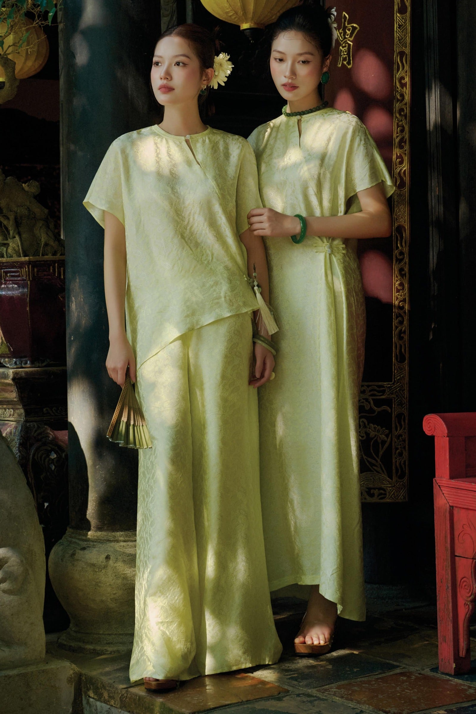 Ha Thy Draped Maxi Dress