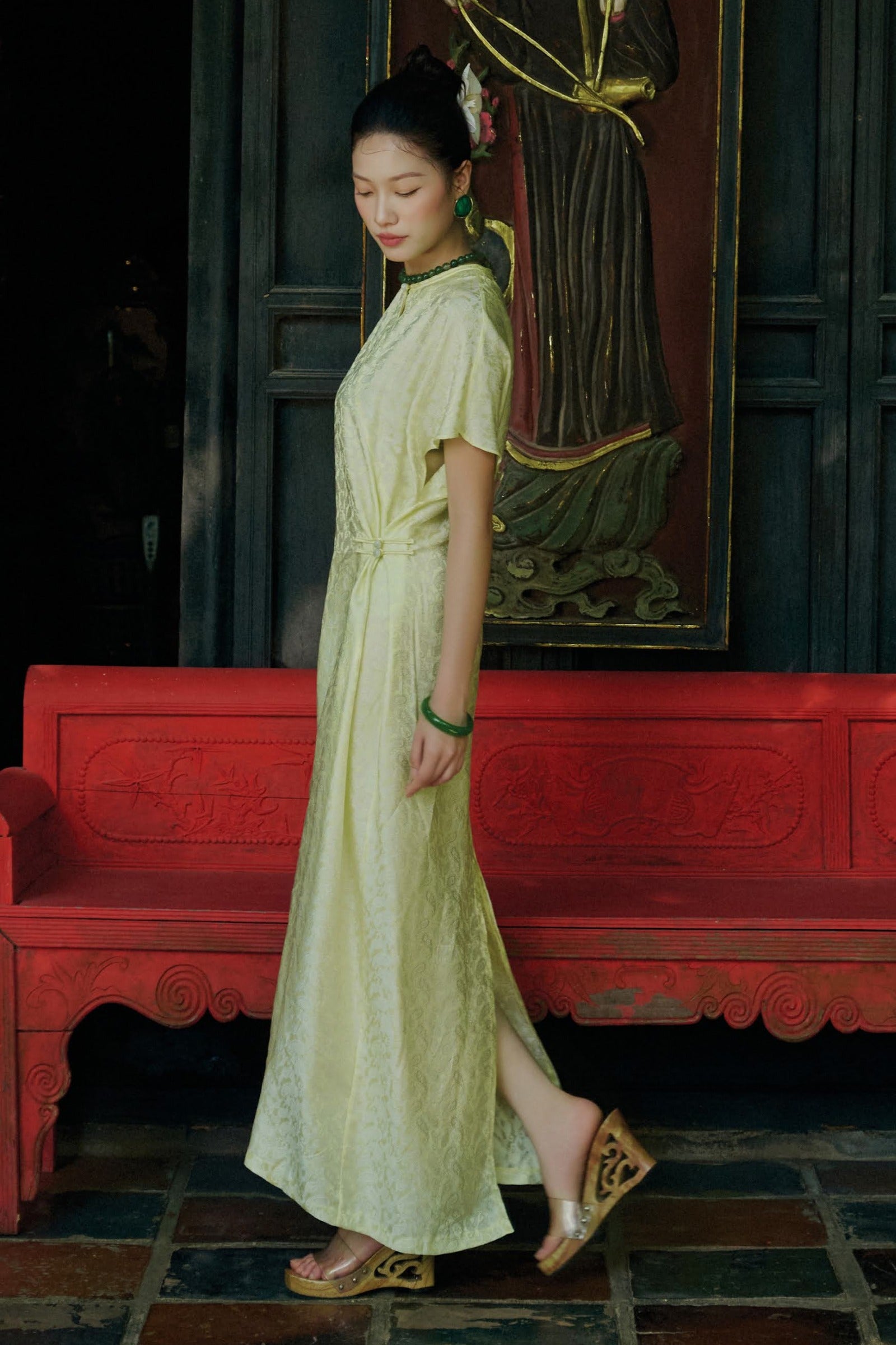 Ha Thy Draped Maxi Dress