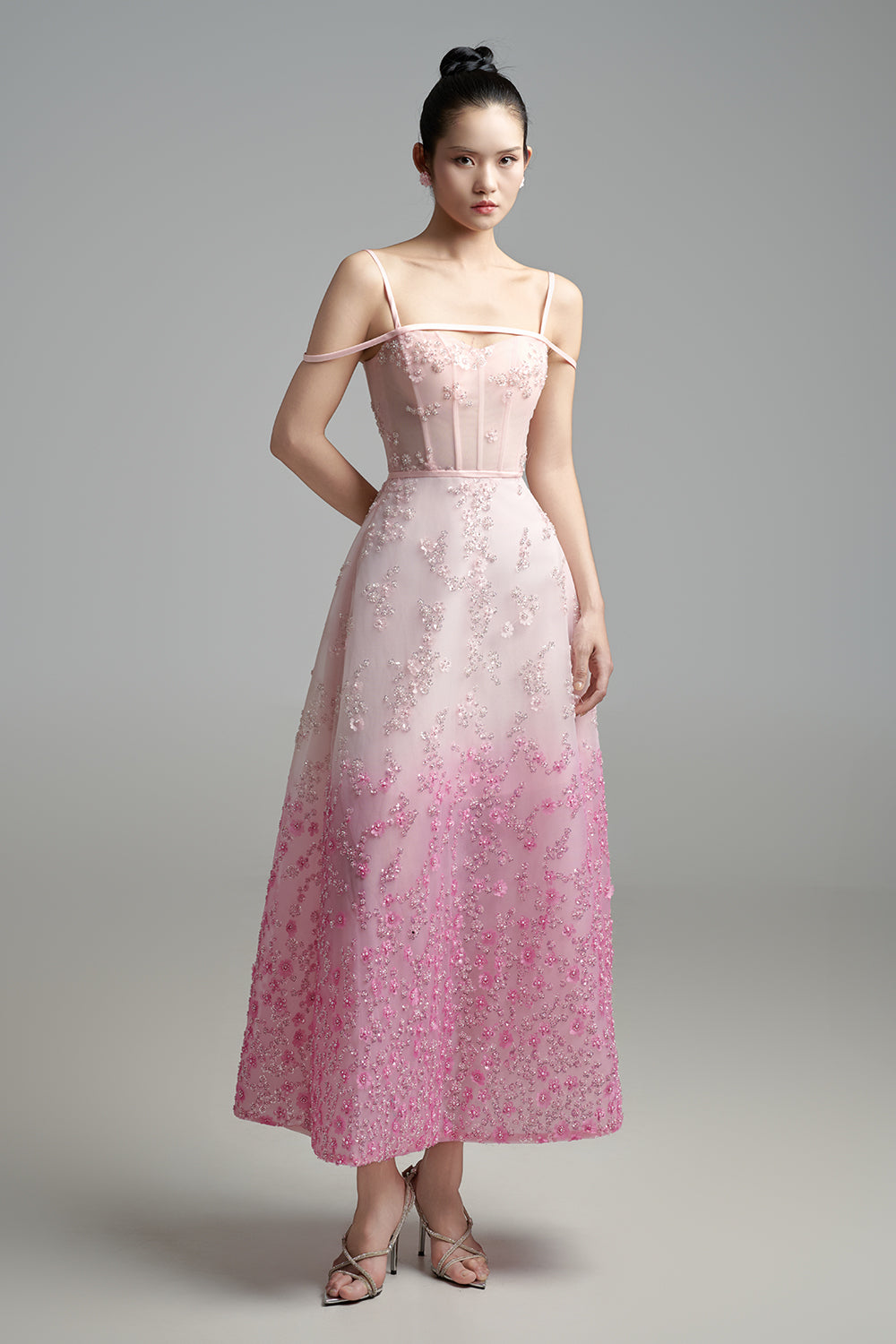 maxi dress with jordans PLEATED LONG SLEEVE WAIST TIE MAXI DRESS JULIA JORDAN