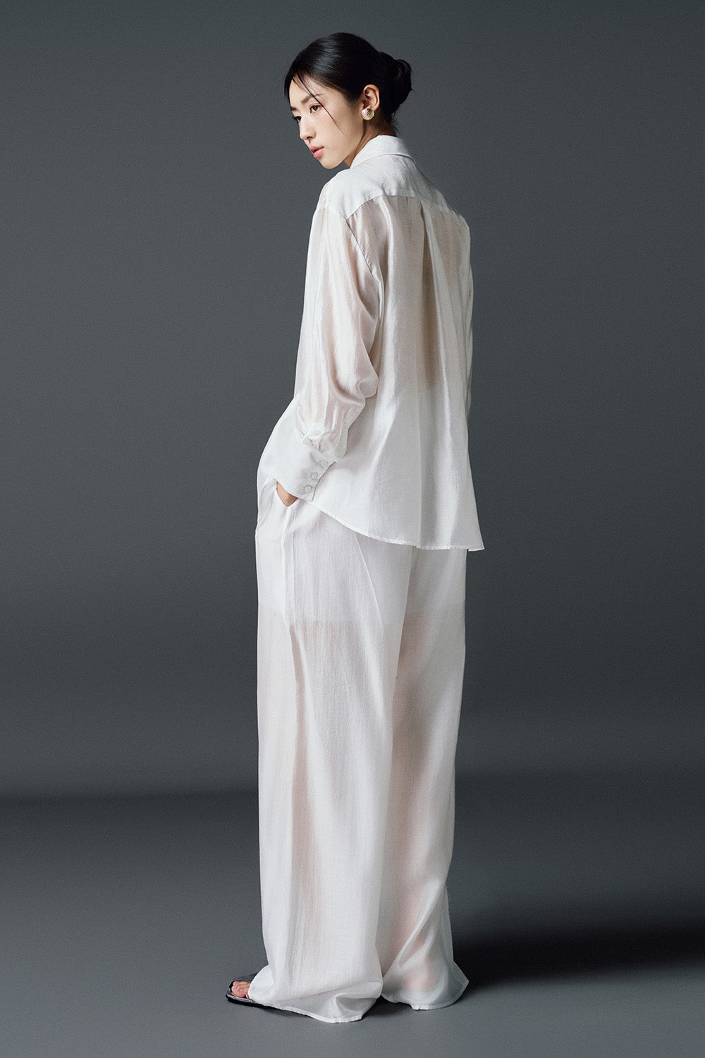 Molly Straight Cuff Sleeved Chiffon Shirt