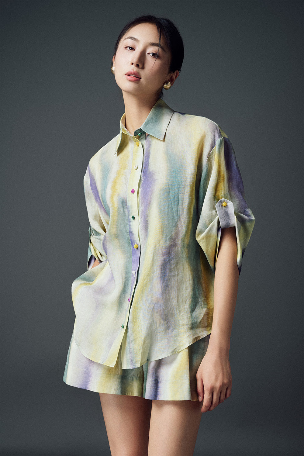 Ruby Straight Middle Sleeved Linen Shirt
