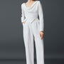 Catharine Cropped Cowl Neck Linen Top