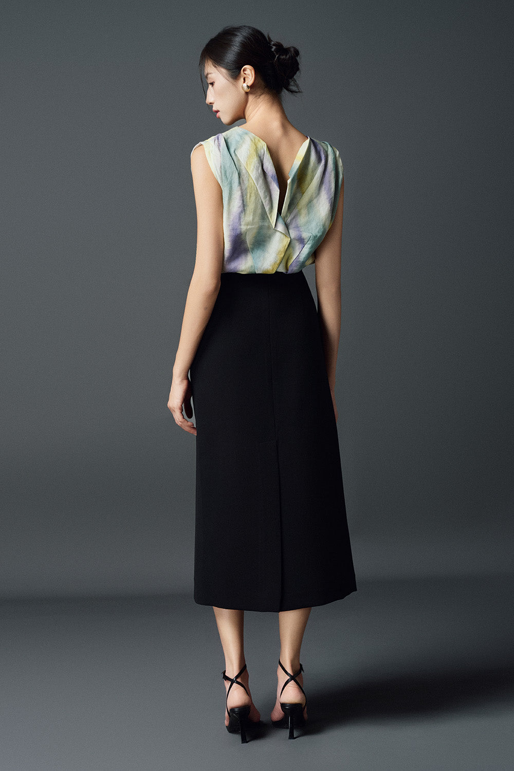 Calla A-line Basic Polycotton Midi Skirt