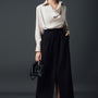 Myrtle Straight Collared Neck Silk Top