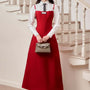 Reddream A-line Spaghetti Strap Taffeta Midi Dress