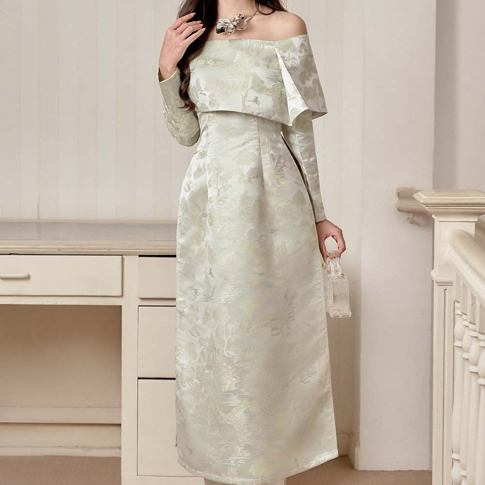 Giai Nhan Straight Wide Leg Taffeta Pants