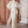 Taki Straight Cuff Sleeved Organza Shirt