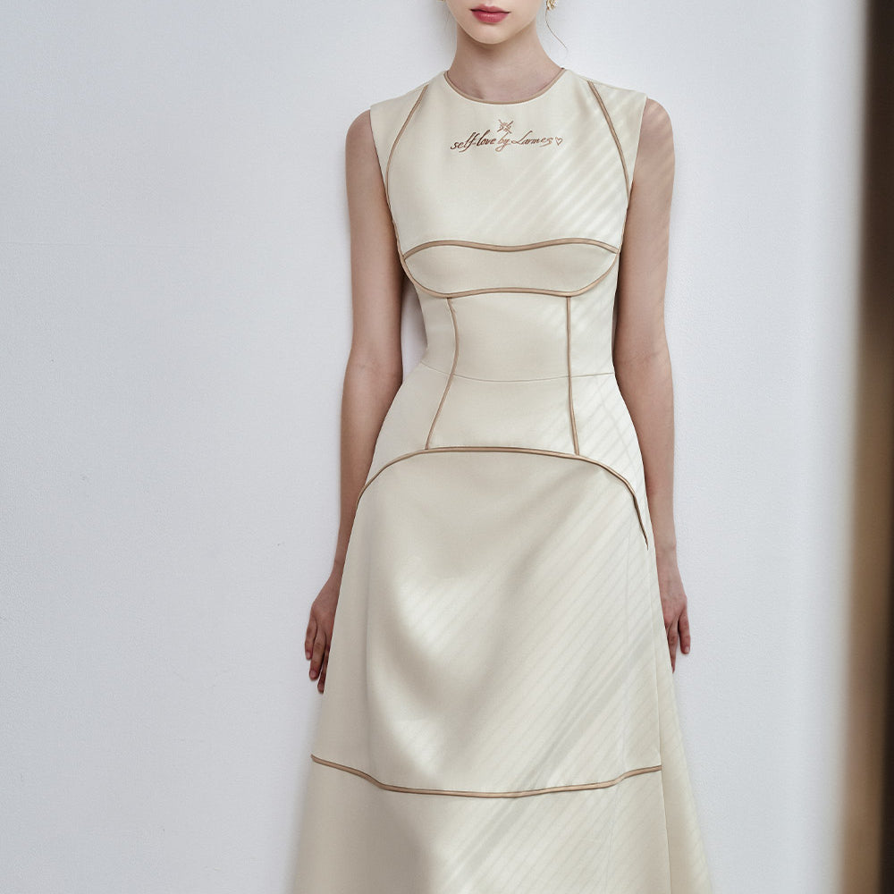 Hestia A-line Sleeveless Spandex Homespun Ankle Length Dress