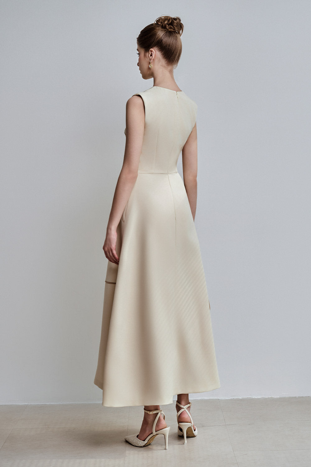 Hestia A-line Sleeveless Spandex Homespun Ankle Length Dress