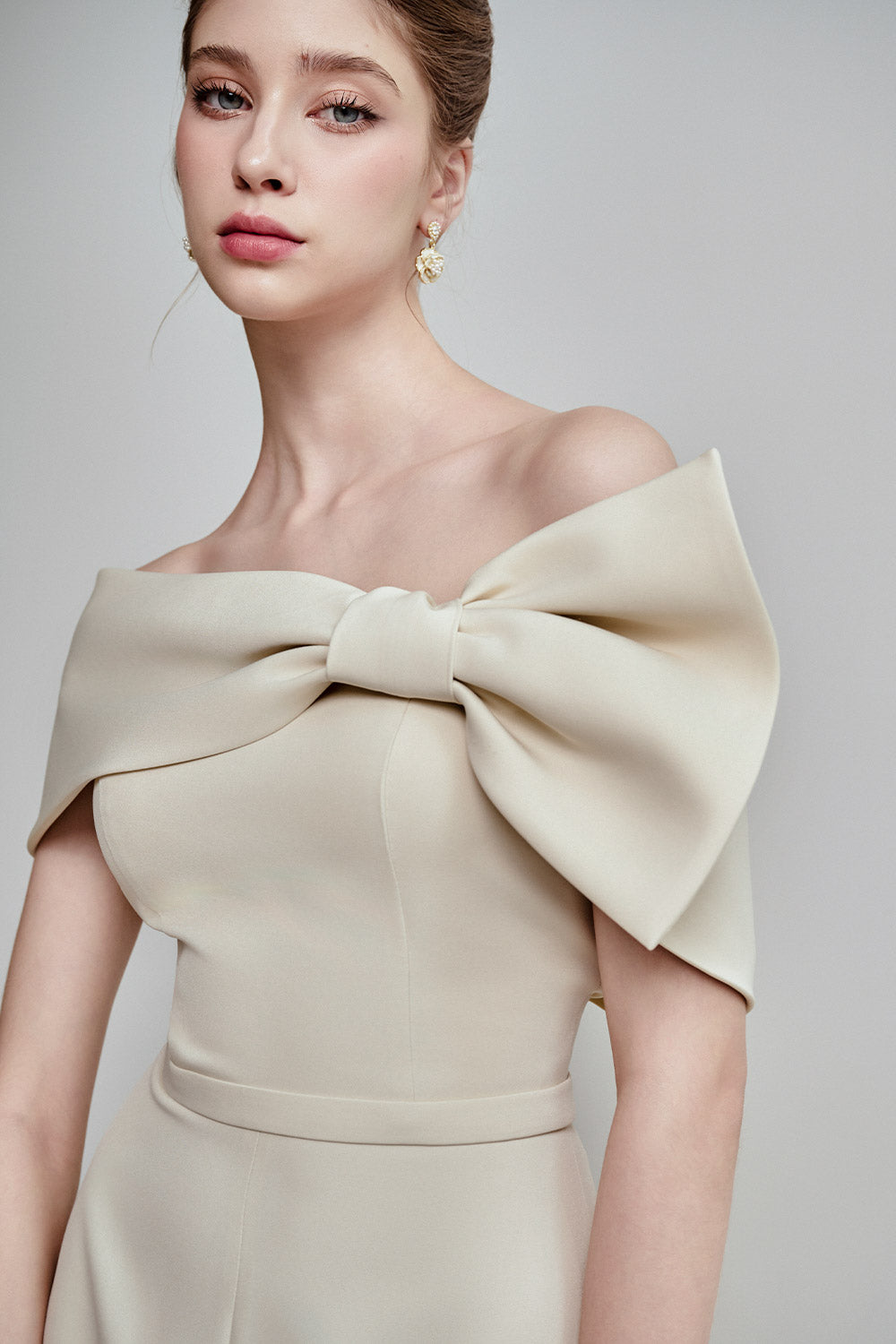 Lira Straight Off-Shoulder Spandex Homespun Floor Length Jumpsuit