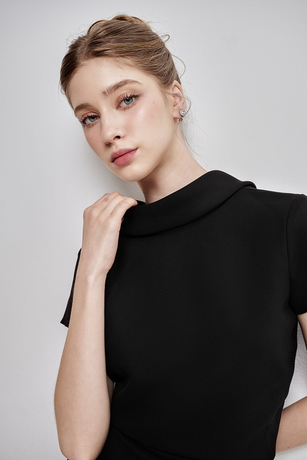 Elin Blouson Short Sleeved Polycotton Ankle Length Dress