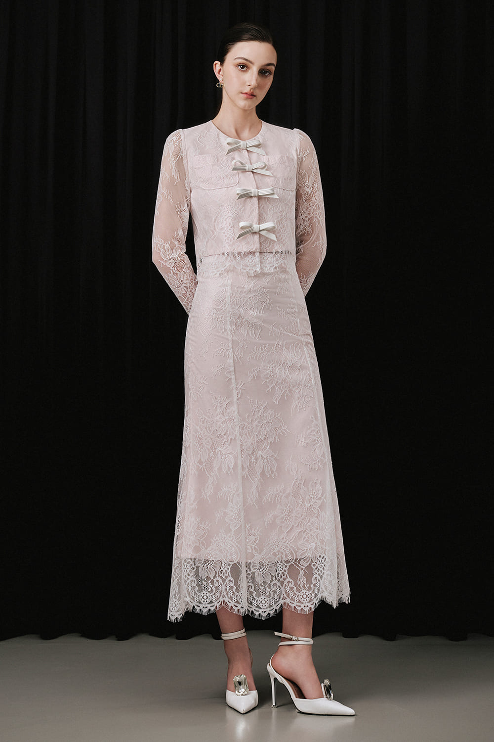 Absolu Mermaid High Waist Lace Calf Length Skirt