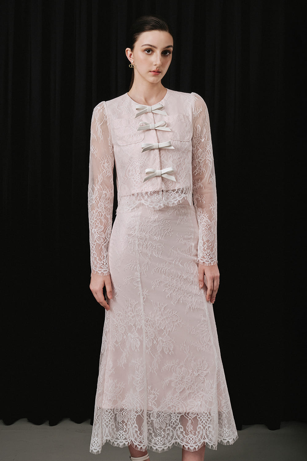 Absolu Mermaid High Waist Lace Calf Length Skirt