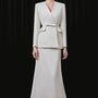 Hylien A-line Crossover Cotton Blazer