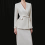 Hylien A-line Crossover Cotton Blazer