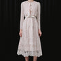 Virbet A-line Sleeveless Lace Midi Dress