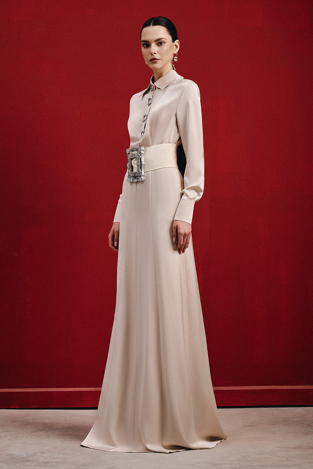 collared satin dress Buy Sosandar Green Satin Collared Faux Fur Wrap Dress from Next USA