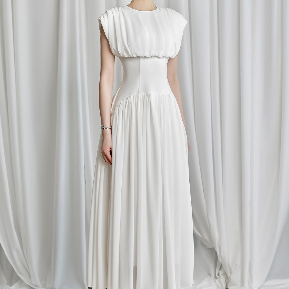 Rani A-line Corset Chiffon Midi Dress