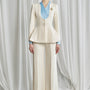 Catherine Peplum Long Sleeved Cotton Spandex Blazer