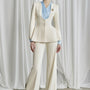 Trinity Straight Cowl Neck Silk Satin Top