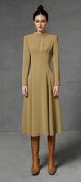 Tullia A-line Turtle Neck Twill Dress - MEAN BLVD