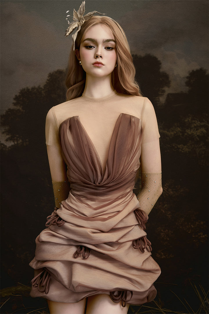 Urania Bodycon Draped Mini Dress - MEAN BLVD