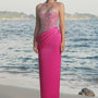 Ailani Strapless Chest Cup Taffeta Floor Length Dress