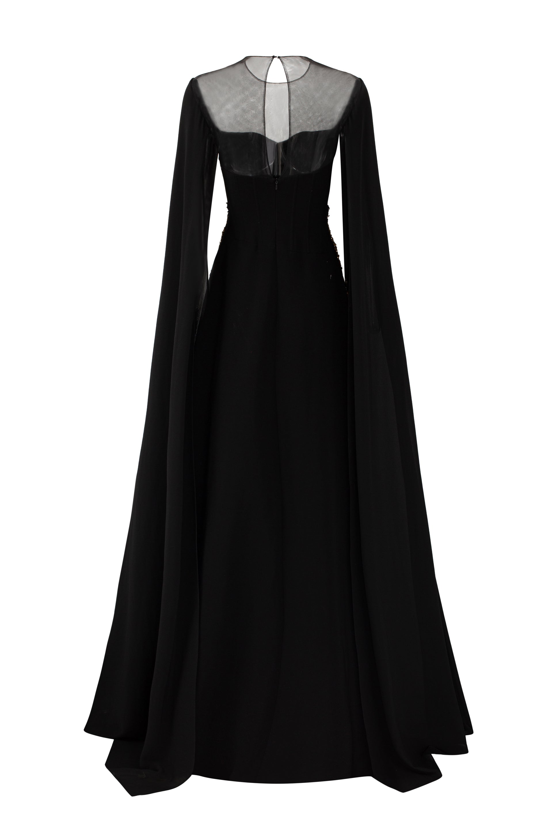 Sophia Cape Sleeve Maxi Dress