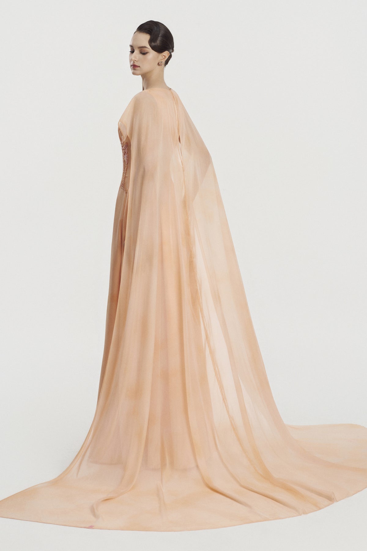Delphine Cape Sleeve Maxi Dress